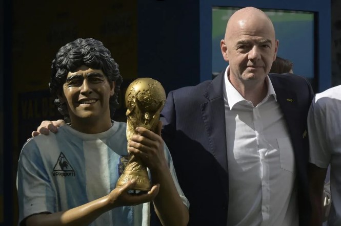  El homenaje a Maradona en Qatar, a dos años de su muerte