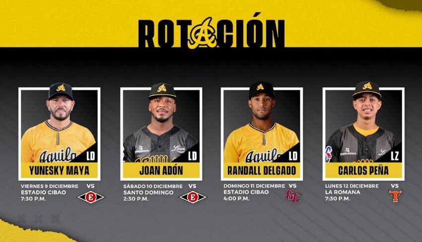  Águilas anuncian rotación próximos cuatro juegos