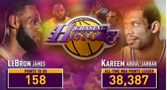  Seguimiento de puntuación de LeBron James