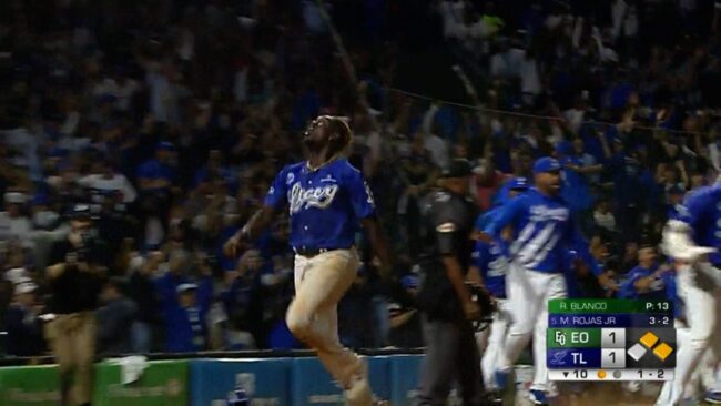 Licey captura su corona número 23 con hit de oro de Rojas Jr.