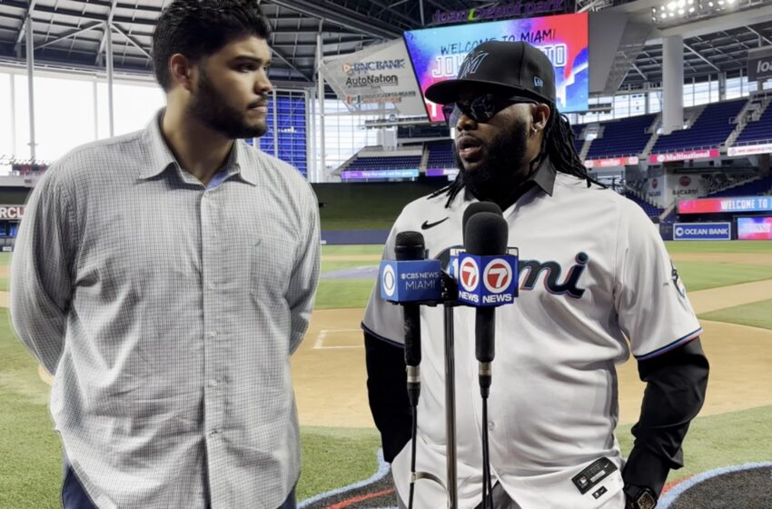  ¿Bailando bachata? Así fue presentado Cueto con los Marlins